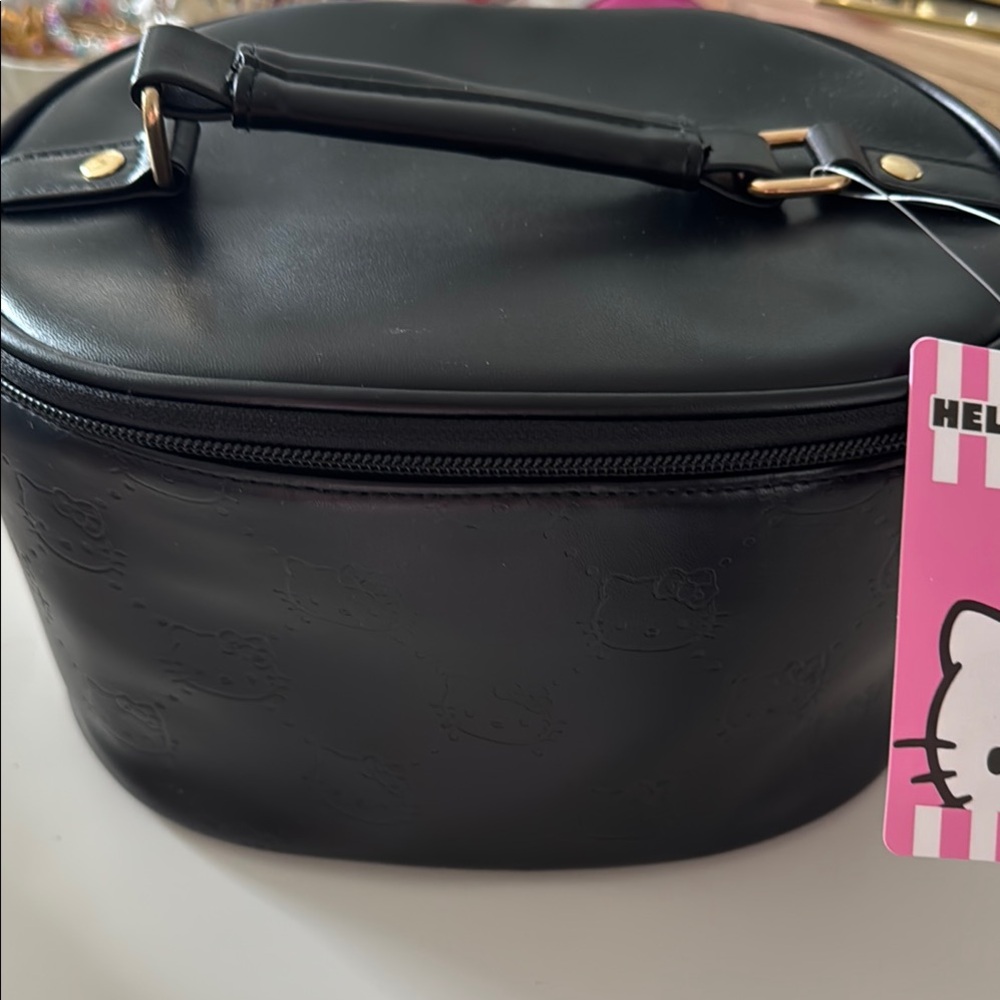 Hello Kitty Black Cosmetic Bag with Zipper Closure